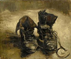 Delante de las botas de Van Gogh